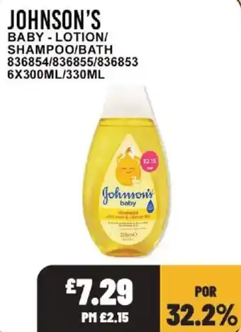 Bestway Johnson's baby lotion/shampoo/bath offer