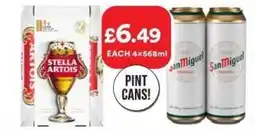 Bargain Booze Stella Artois pint cans offer