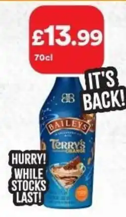 Bargain Booze Baileys terry's orange offer