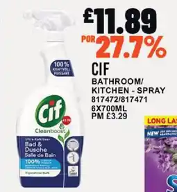 Bestway Cif bathroom/ kitchen spray offer