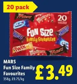 Lidl Mars Fun Size Family Favourites offer