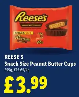 Lidl Reese's Snack Size Peanut Butter Cups offer