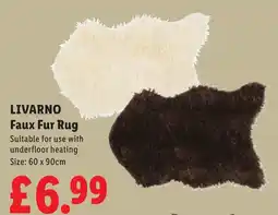 Lidl Livarno faux fur rug offer