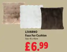 Lidl Livarno Faux Fur Cushion offer