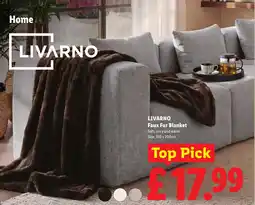Lidl Livarno Faux fur blanket offer