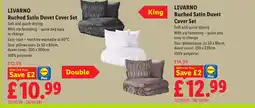 Lidl Livarno ruched satin duvet cover set offer