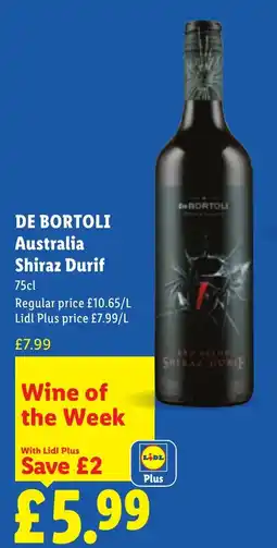 Lidl De Bortoli shiraz durif offer