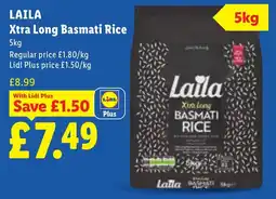 Lidl Laila xtra long basmati rice offer