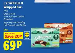 Lidl Crownfield whipped bars offer