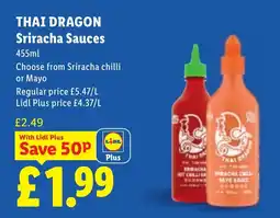 Lidl Thai Dragon Sriracha Sauces offer