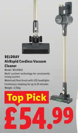 Lidl Beldray airrapid cordless vacuum cleaner offer