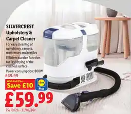 Lidl Silvercrest Upholstery & Carpet Cleaner offer