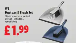 Lidl W5 Dustpan & Brush Set offer
