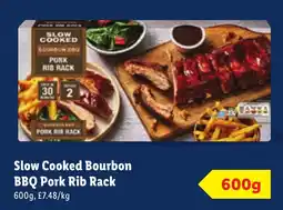 Lidl Slow Cooked Bourbon BBQ Pork Rib Rack offer