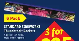 Lidl Standard Fireworks Thunderbolt Rockets offer