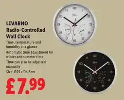 Lidl Livarno radio-controlled wall clock offer