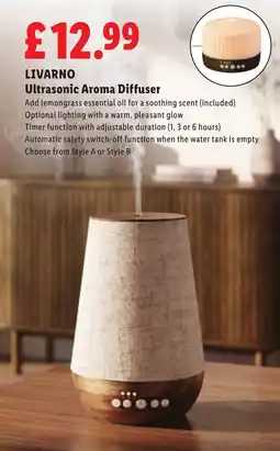 Lidl Livarno Ultrasonic Aroma Diffuser offer