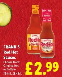 Lidl Frank's red hot sauces offer