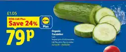 Lidl Organic Cucumber offer