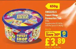 Lidl SWIZZELS Sweet Shop Favourites Tub offer