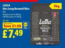 Lidl LAILA Xtra Long Basmati Rice offer