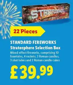 Lidl STANDARD FIREWORKS Stratosphere Selection Box offer