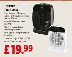 Lidl TRONIC Fan Heater offer