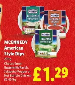 Lidl MCENNEDY American-Style Dips offer