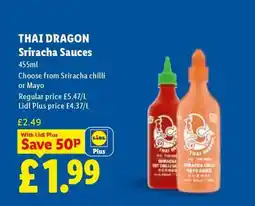 Lidl THAI DRAGON Sriracha Sauces offer