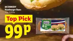 Lidl MCENNEDY Hamburger Buns offer