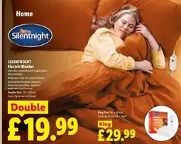 Lidl Silentnight Electric Blanket offer