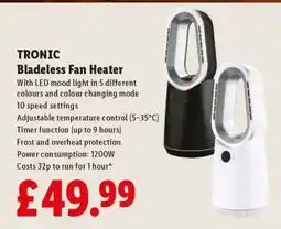Lidl Tronic Bladeless Fan Heater offer