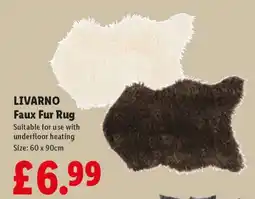 Lidl LIVARNO Faux Fur Rug offer