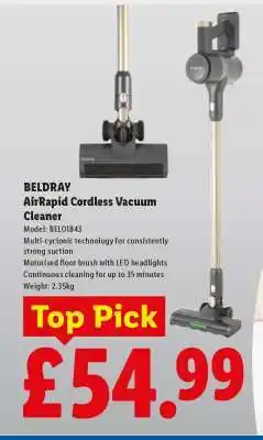 Lidl Beldray AIRRAPID Cordless Vacuum Cleaner offer