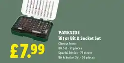 Lidl PARKSIDE Bit or Bit & Socket Set offer