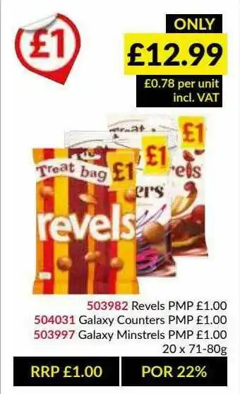 Musgrave MarketPlace Revels, Galaxy Counters Or Galaxy Minstrels offer