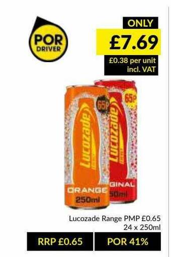 Musgrave MarketPlace Lucozade Range offer