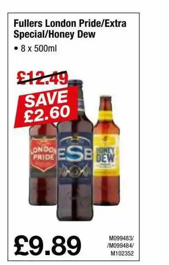 Makro Fullers London Pride Extra Special Honey Dew offer