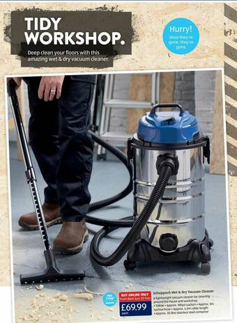Aldi Scheppach Wet & Dry Vacuum Cleaner offer