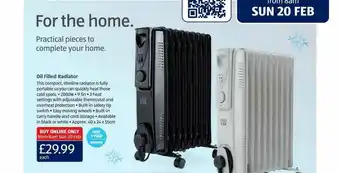 Aldi Oil Filled Radiator offer
