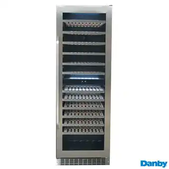 Danby DWC398KD1BSS, 135 Bottle Freestanding, Dual Zone Wine Cooler in Stainless Steel