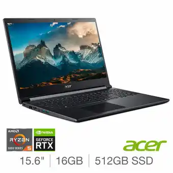 Costco Acer Aspire 7, AMD Ryzen 5, 16GB RAM, 512GB SSD, NVIDIA GeForce RTX 3050 Ti, 15.6 Inch Gaming Laptop, , NH.QDLEK.002 offer