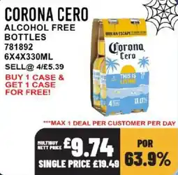 Bestway Corona Cero alcohol free bottles offer