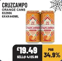Bestway Cruzcampo orange cans offer