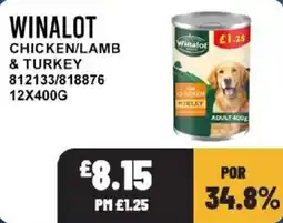 Bestway Winalot chicken lamb & turkey offer