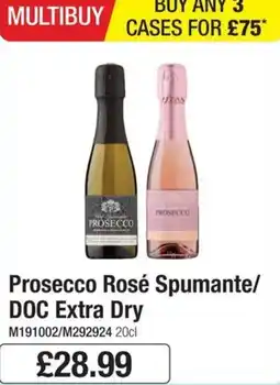 Booker Wholesale Prosecco Rosé Spumante offer