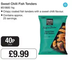 Booker Wholesale Chef's Menu sweet chilli fish tenders offer