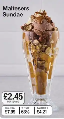 Booker Wholesale Maltesers sundae offer