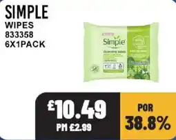 Bestway Simple cleansing wipes offer