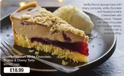 Booker Wholesale Chef's Premium White Chocolate, Praline & Cherry Torte offer